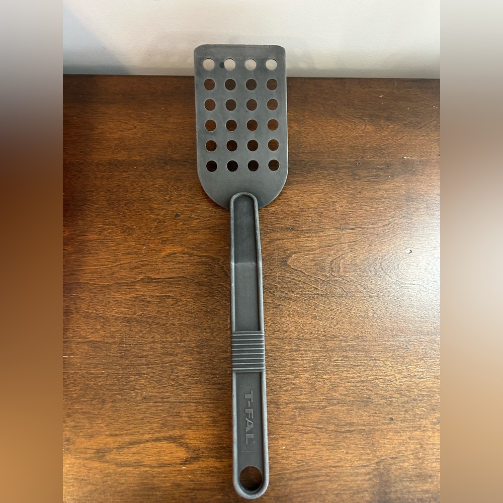 T-Fal Spatula with Holes, Black Nylon, 13 Inches Long- Made in Canada Read Info